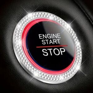 Clear Rhinestone Embellished Engine Start Button Cover NWT